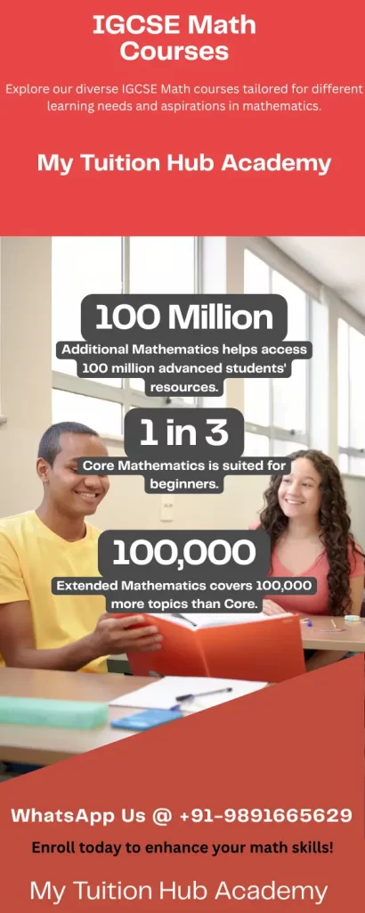 infographic about IGCSE Math Courses
