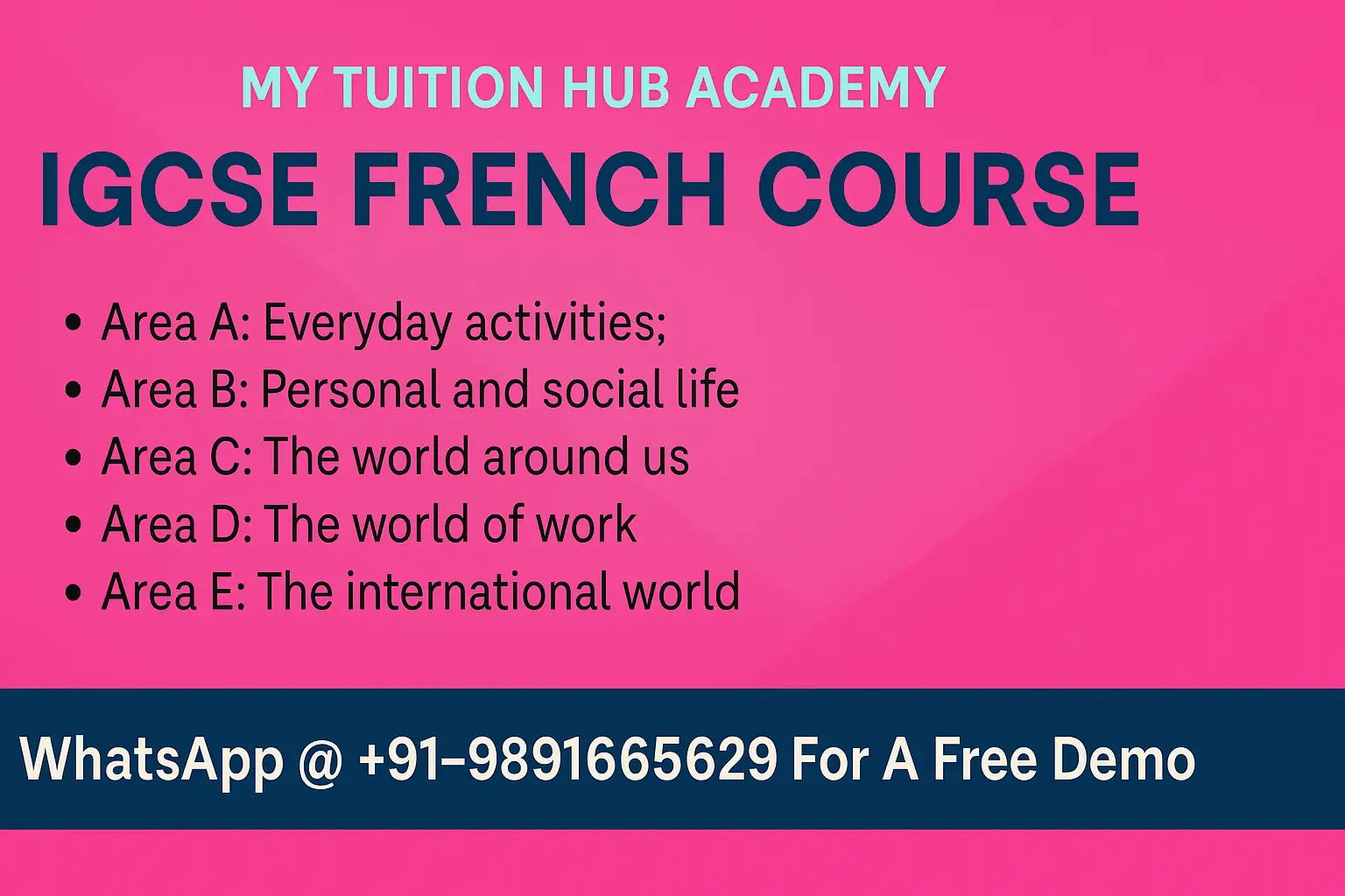 infographic about igcse french course